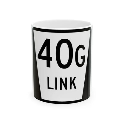 N LINK 40G (Nebraska) (Road Sign) White Coffee Mug 11oz - Go Mug Yourself