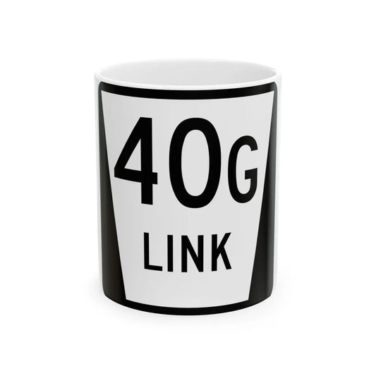 N LINK 40G (Nebraska) (Road Sign) White Coffee Mug 11oz - Go Mug Yourself