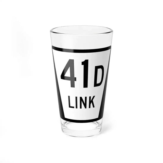 N LINK 41D (Nebraska) (Road Sign) Pint Glass 16oz 16oz - Go Mug Yourself
