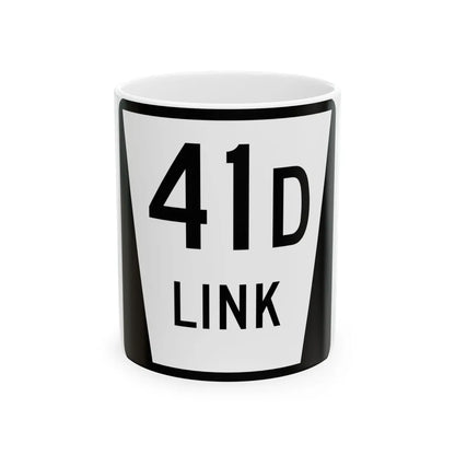 N LINK 41D (Nebraska) (Road Sign) White Coffee Mug 11oz - Go Mug Yourself