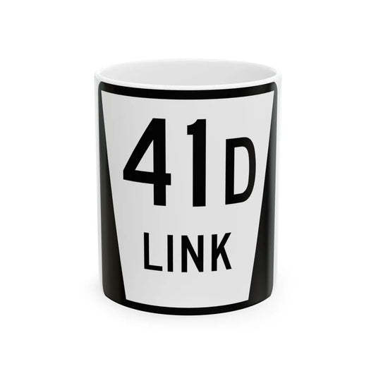 N LINK 41D (Nebraska) (Road Sign) White Coffee Mug 11oz - Go Mug Yourself