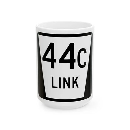 N LINK 44C (Nebraska) (Road Sign) White Coffee Mug 15oz - Go Mug Yourself