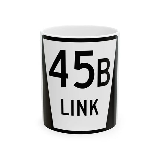 N LINK 45B (Nebraska) (Road Sign) White Coffee Mug 11oz - Go Mug Yourself