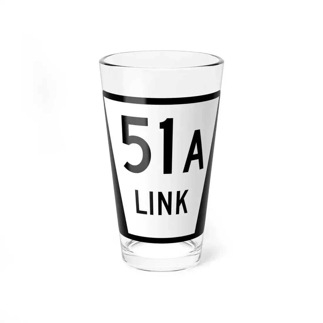 N LINK 51A (Nebraska) (Road Sign) Pint Glass 16oz 16oz - Go Mug Yourself