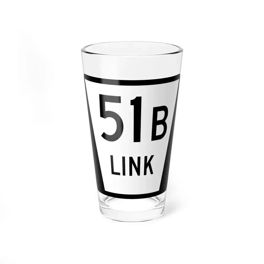 N LINK 51B (Nebraska) (Road Sign) Pint Glass 16oz 16oz - Go Mug Yourself