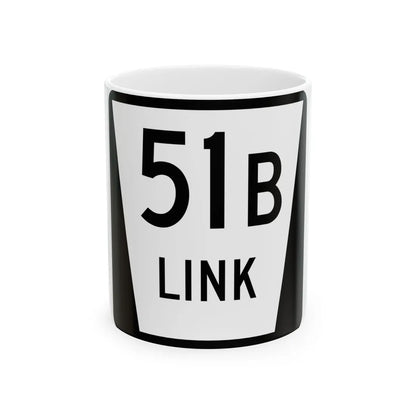 N LINK 51B (Nebraska) (Road Sign) White Coffee Mug 11oz - Go Mug Yourself