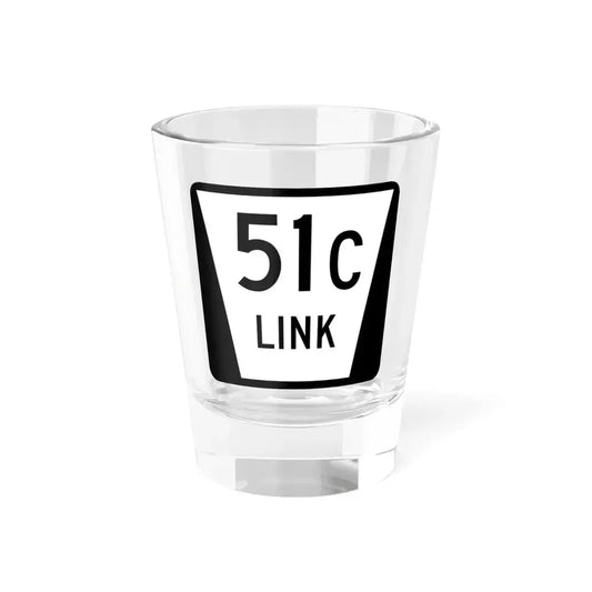 N LINK 51C (Nebraska) (Road Sign) Shot Glass 1.5oz 1.5oz - Go Mug Yourself