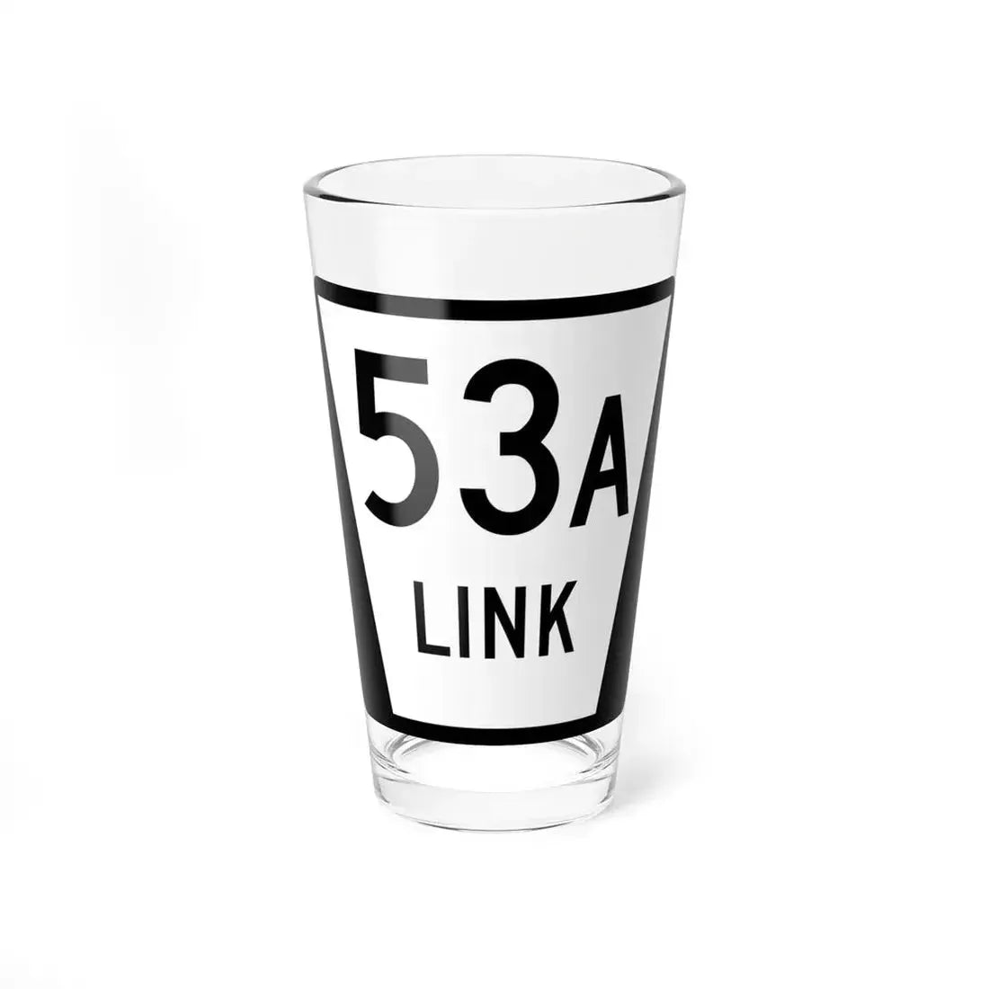 N LINK 53A (Nebraska) (Road Sign) Pint Glass 16oz 16oz - Go Mug Yourself