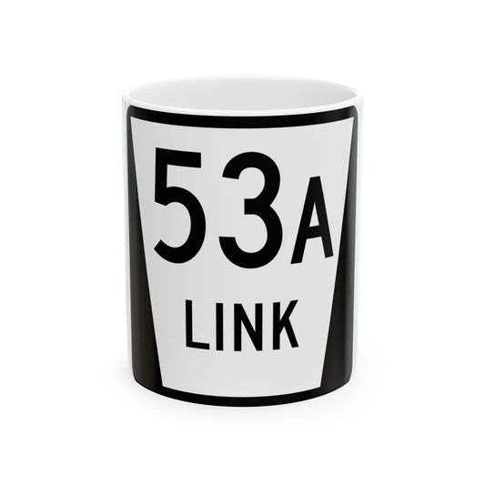 N LINK 53A (Nebraska) (Road Sign) White Coffee Mug 11oz - Go Mug Yourself