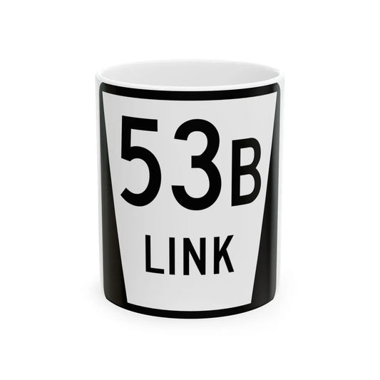 N LINK 53B (Nebraska) (Road Sign) White Coffee Mug 11oz - Go Mug Yourself