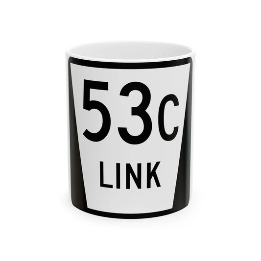 N LINK 53C (Nebraska) (Road Sign) White Coffee Mug 11oz - Go Mug Yourself