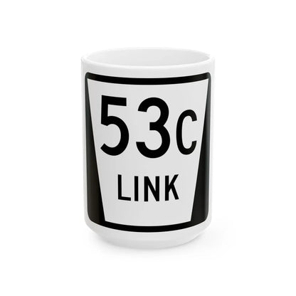N LINK 53C (Nebraska) (Road Sign) White Coffee Mug 15oz - Go Mug Yourself