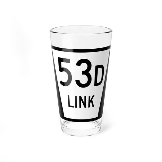 N LINK 53D (Nebraska) (Road Sign) Pint Glass 16oz 16oz - Go Mug Yourself