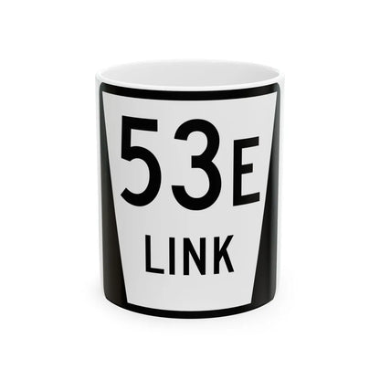 N LINK 53E (Nebraska) (Road Sign) White Coffee Mug 11oz - Go Mug Yourself