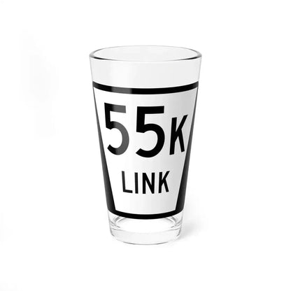 N LINK 55K (Nebraska) (Road Sign) Pint Glass 16oz 16oz - Go Mug Yourself