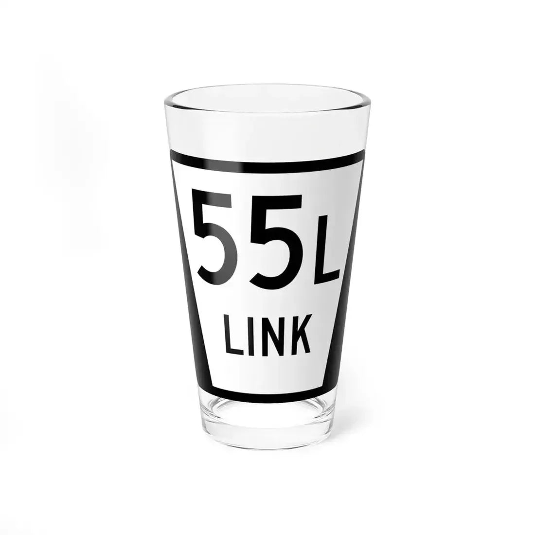 N LINK 55L (Nebraska) (Road Sign) Pint Glass 16oz 16oz - Go Mug Yourself