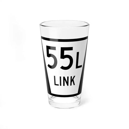 N LINK 55L (Nebraska) (Road Sign) Pint Glass 16oz 16oz - Go Mug Yourself