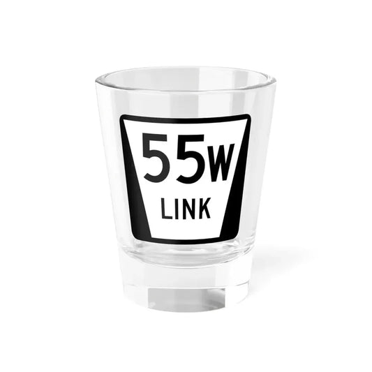 N LINK 55W (Nebraska) (Road Sign) Shot Glass 1.5oz 1.5oz - Go Mug Yourself