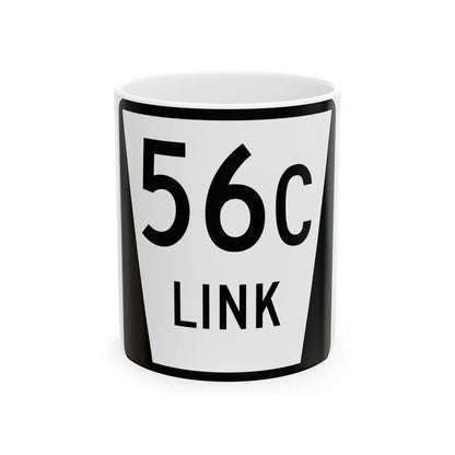 N LINK 56C (Nebraska) (Road Sign) White Coffee Mug 11oz - Go Mug Yourself
