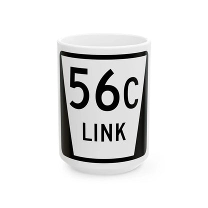 N LINK 56C (Nebraska) (Road Sign) White Coffee Mug 15oz - Go Mug Yourself