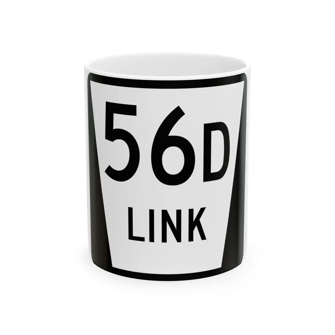 N LINK 56D (Nebraska) (Road Sign) White Coffee Mug 11oz - Go Mug Yourself