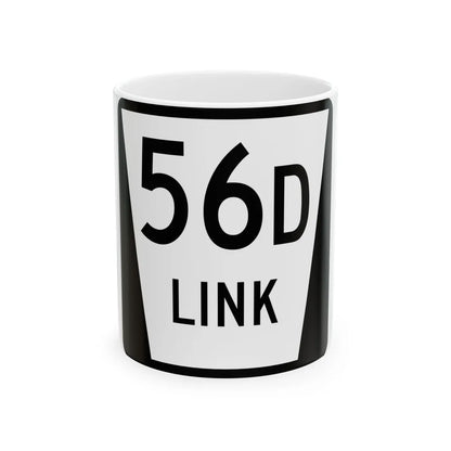N LINK 56D (Nebraska) (Road Sign) White Coffee Mug 11oz - Go Mug Yourself