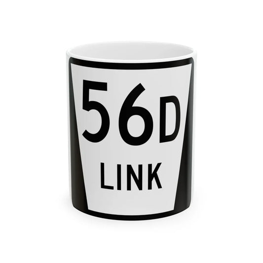 N LINK 56D (Nebraska) (Road Sign) White Coffee Mug 11oz - Go Mug Yourself