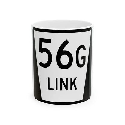 N LINK 56G (Nebraska) (Road Sign) White Coffee Mug 11oz - Go Mug Yourself