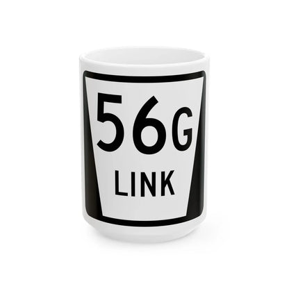 N LINK 56G (Nebraska) (Road Sign) White Coffee Mug 15oz - Go Mug Yourself