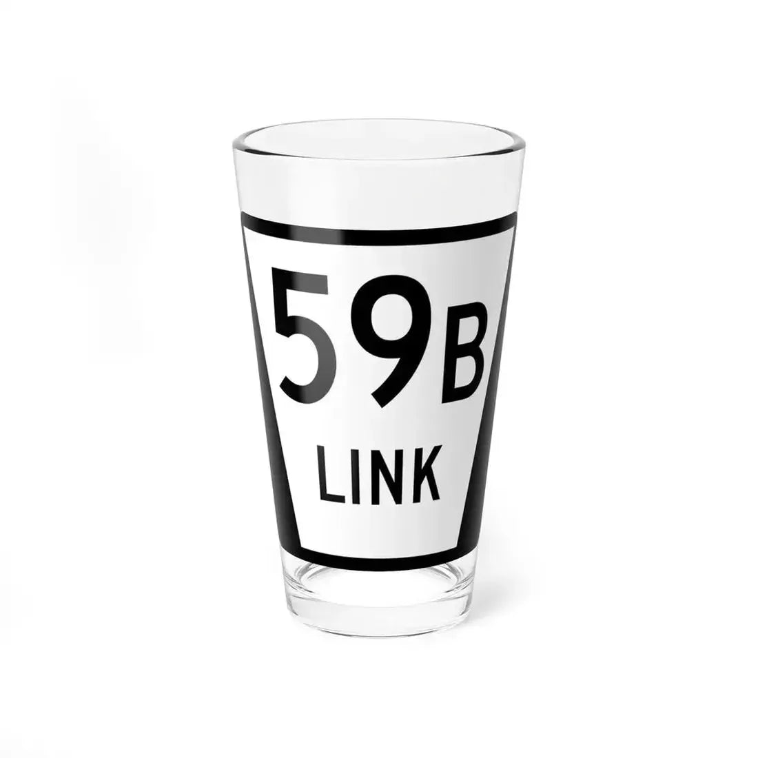 N LINK 59B (Nebraska) (Road Sign) Pint Glass 16oz 16oz - Go Mug Yourself