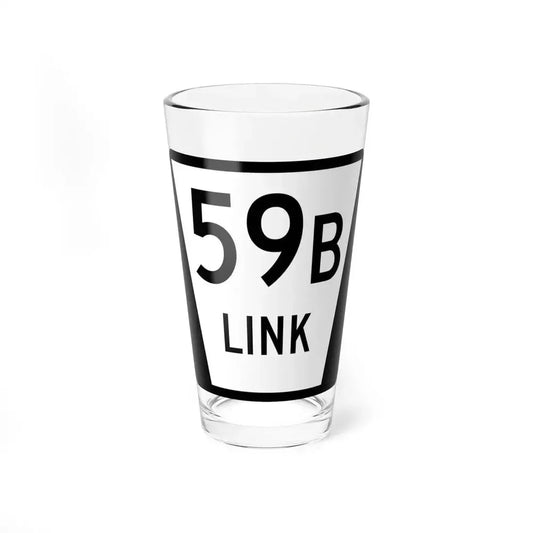 N LINK 59B (Nebraska) (Road Sign) Pint Glass 16oz 16oz - Go Mug Yourself