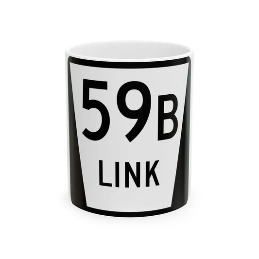 N LINK 59B (Nebraska) (Road Sign) White Coffee Mug 11oz - Go Mug Yourself