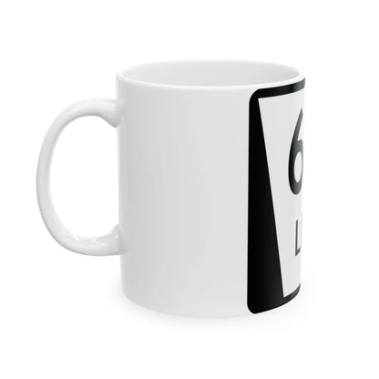 N LINK 61D (Nebraska) (Road Sign) White Coffee Mug - Go Mug Yourself