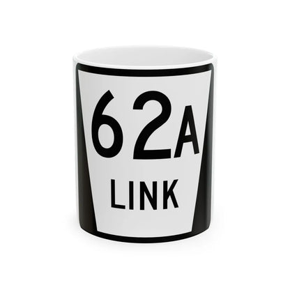 N LINK 62A (Nebraska) (Road Sign) White Coffee Mug 11oz - Go Mug Yourself