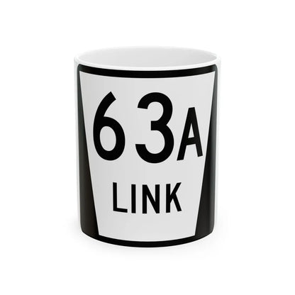 N LINK 63A (Nebraska) (Road Sign) White Coffee Mug 11oz - Go Mug Yourself
