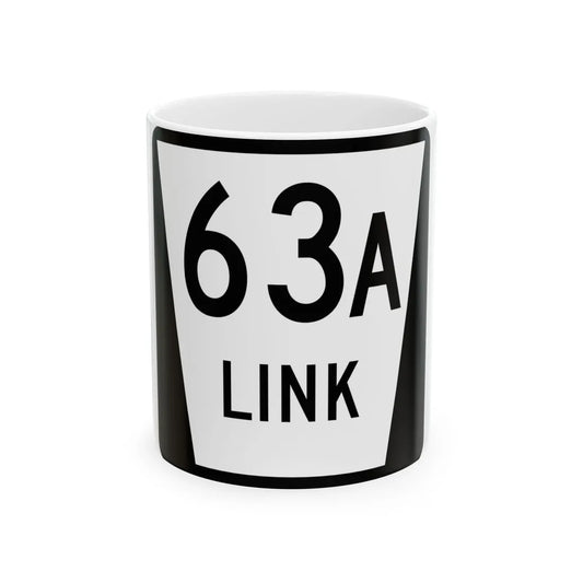 N LINK 63A (Nebraska) (Road Sign) White Coffee Mug 11oz - Go Mug Yourself