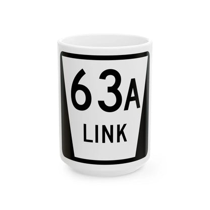 N LINK 63A (Nebraska) (Road Sign) White Coffee Mug 15oz - Go Mug Yourself