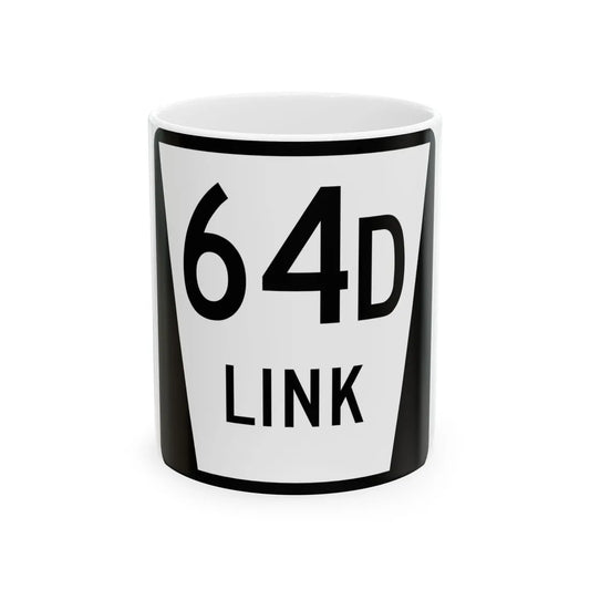N LINK 64D (Nebraska) (Road Sign) White Coffee Mug 11oz - Go Mug Yourself