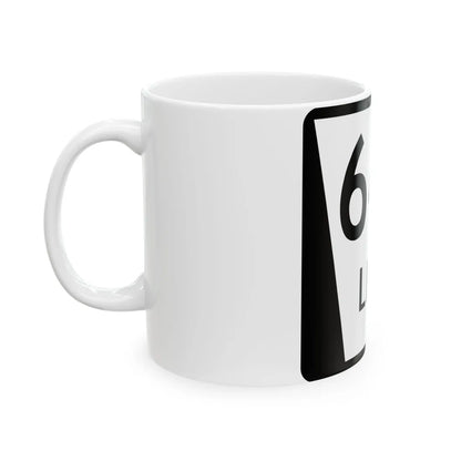 N LINK 64D (Nebraska) (Road Sign) White Coffee Mug - Go Mug Yourself