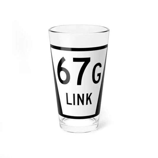 N LINK 67G (Nebraska) (Road Sign) Pint Glass 16oz 16oz - Go Mug Yourself