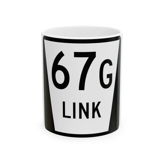 N LINK 67G (Nebraska) (Road Sign) White Coffee Mug 11oz - Go Mug Yourself