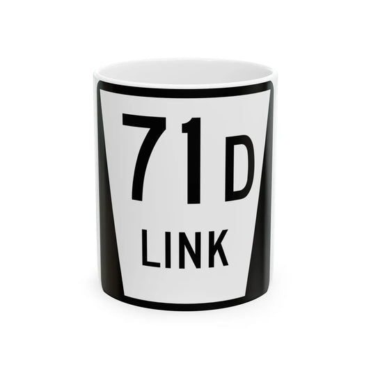 N LINK 71D (Nebraska) (Road Sign) White Coffee Mug 11oz - Go Mug Yourself