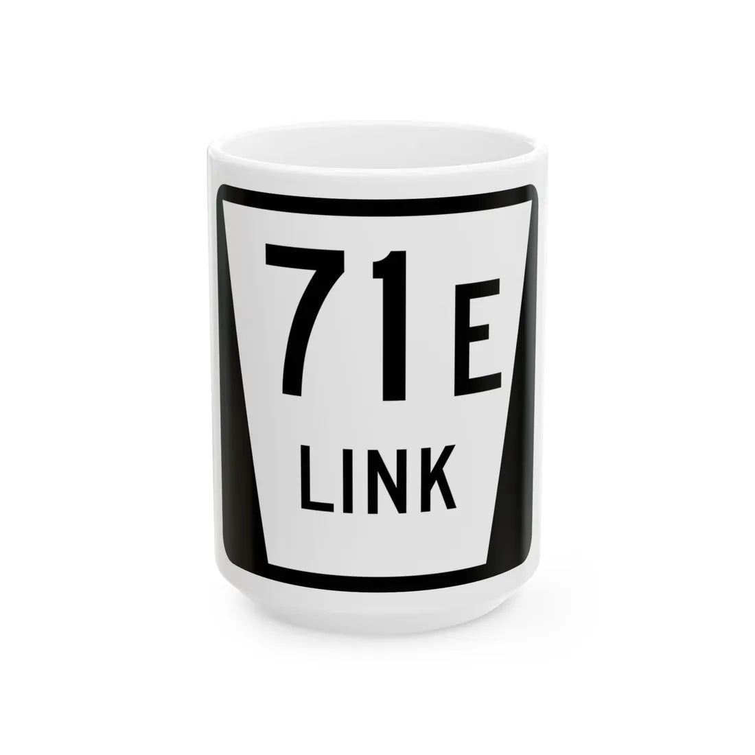N LINK 71E (Nebraska) (Road Sign) White Coffee Mug 15oz - Go Mug Yourself