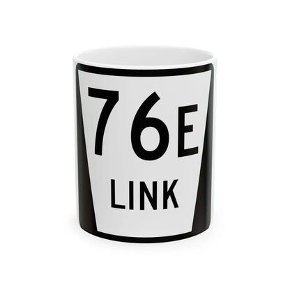 N LINK 76E (Nebraska) (Road Sign) White Coffee Mug 11oz - Go Mug Yourself