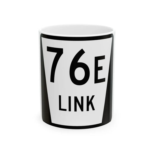N LINK 76E (Nebraska) (Road Sign) White Coffee Mug 11oz - Go Mug Yourself