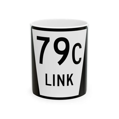 N LINK 79C (Nebraska) (Road Sign) White Coffee Mug 11oz - Go Mug Yourself