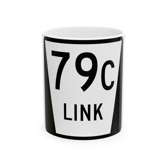N LINK 79C (Nebraska) (Road Sign) White Coffee Mug 11oz - Go Mug Yourself