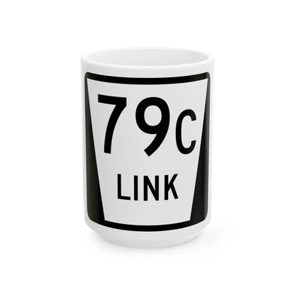N LINK 79C (Nebraska) (Road Sign) White Coffee Mug 15oz - Go Mug Yourself