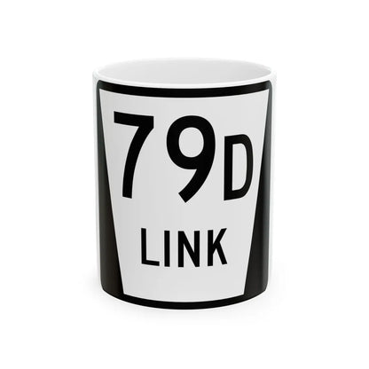 N LINK 79D (Nebraska) (Road Sign) White Coffee Mug 11oz - Go Mug Yourself