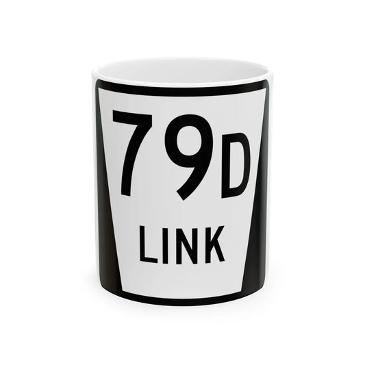 N LINK 79D (Nebraska) (Road Sign) White Coffee Mug 11oz - Go Mug Yourself